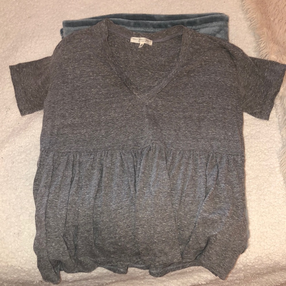 Gray Babydoll Shirt